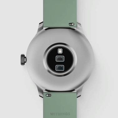 Withings ScanWatch Light connected watch green dial green silicone strap 37 mm WSW L GREEN