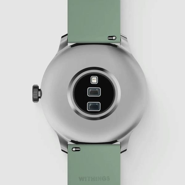Withings ScanWatch Light connected watch green dial green silicone strap 37 mm WSW L GREEN