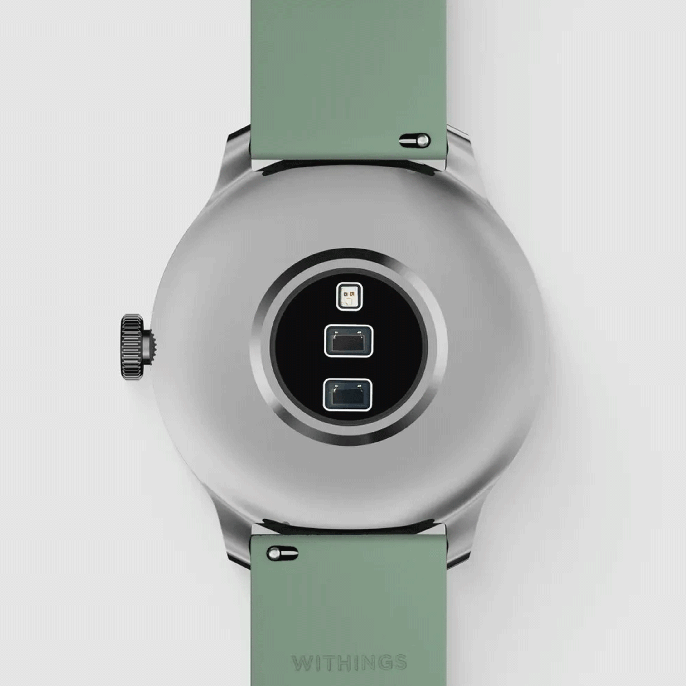 Withings ScanWatch Light connected watch green dial green silicone strap 37 mm WSW L GREEN