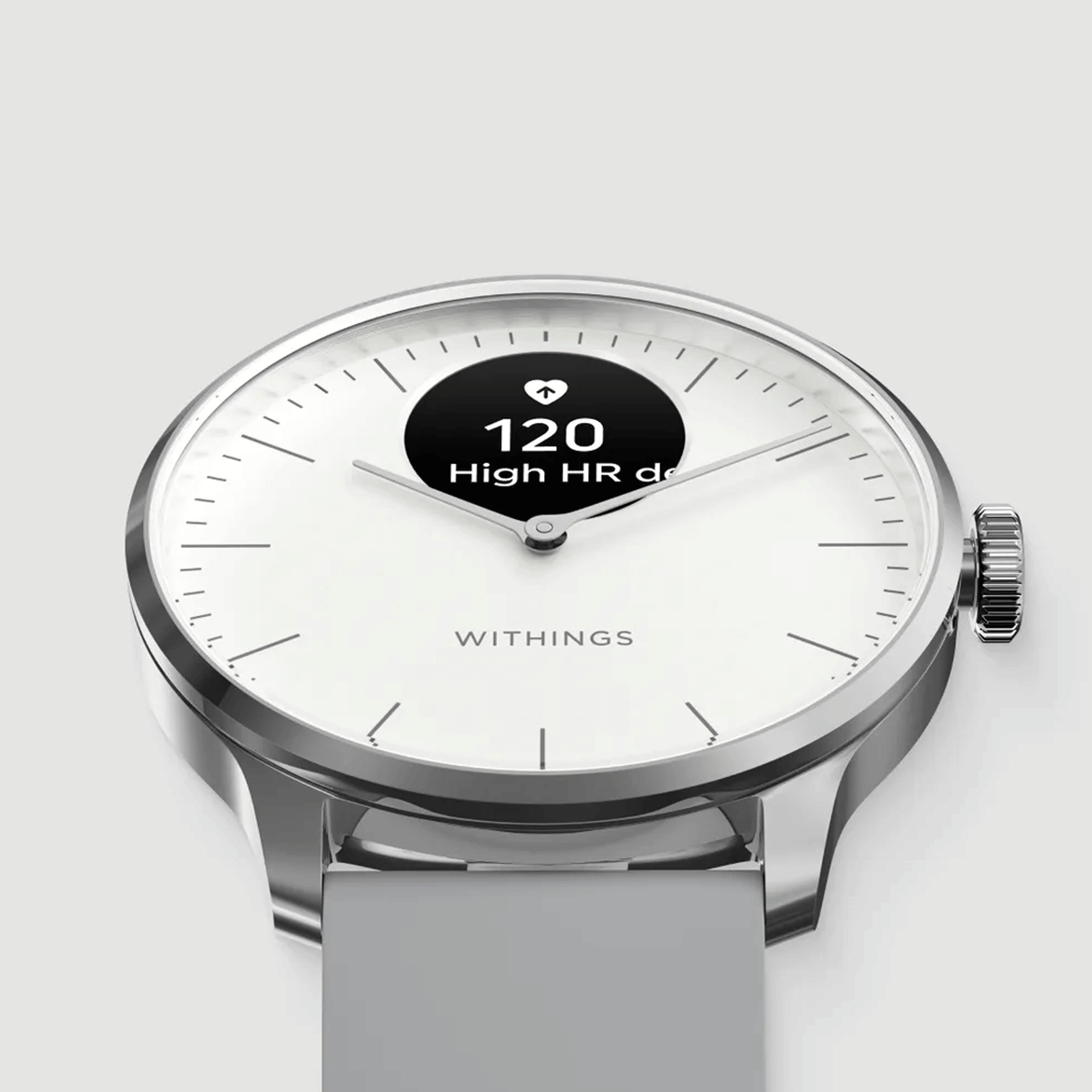 Montre connectée Withings ScanWatch Light cadran blanc bracelet silicone blanc 37 mm WSW L WHITE