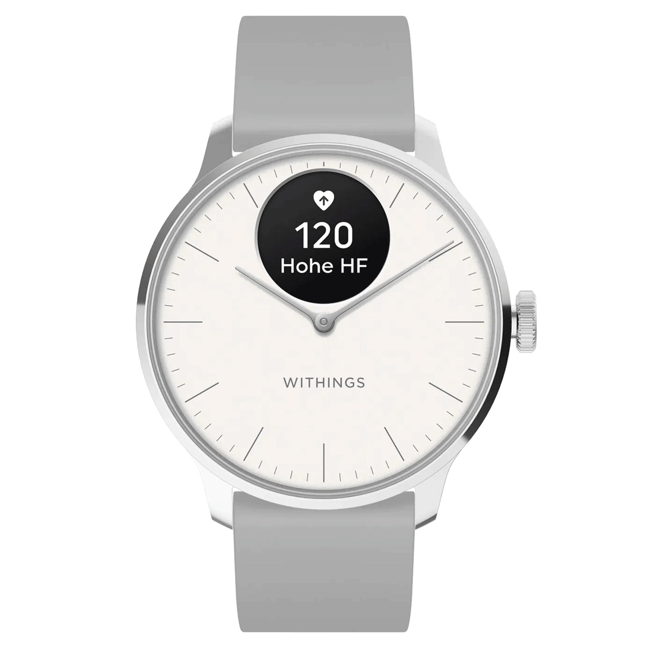 Montre connectée Withings ScanWatch Light cadran blanc bracelet silicone blanc 37 mm WSW L WHITE