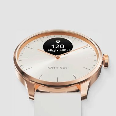 Withings ScanWatch Light connected watch sand dial sand silicone strap 37 mm WSW L ROWHI