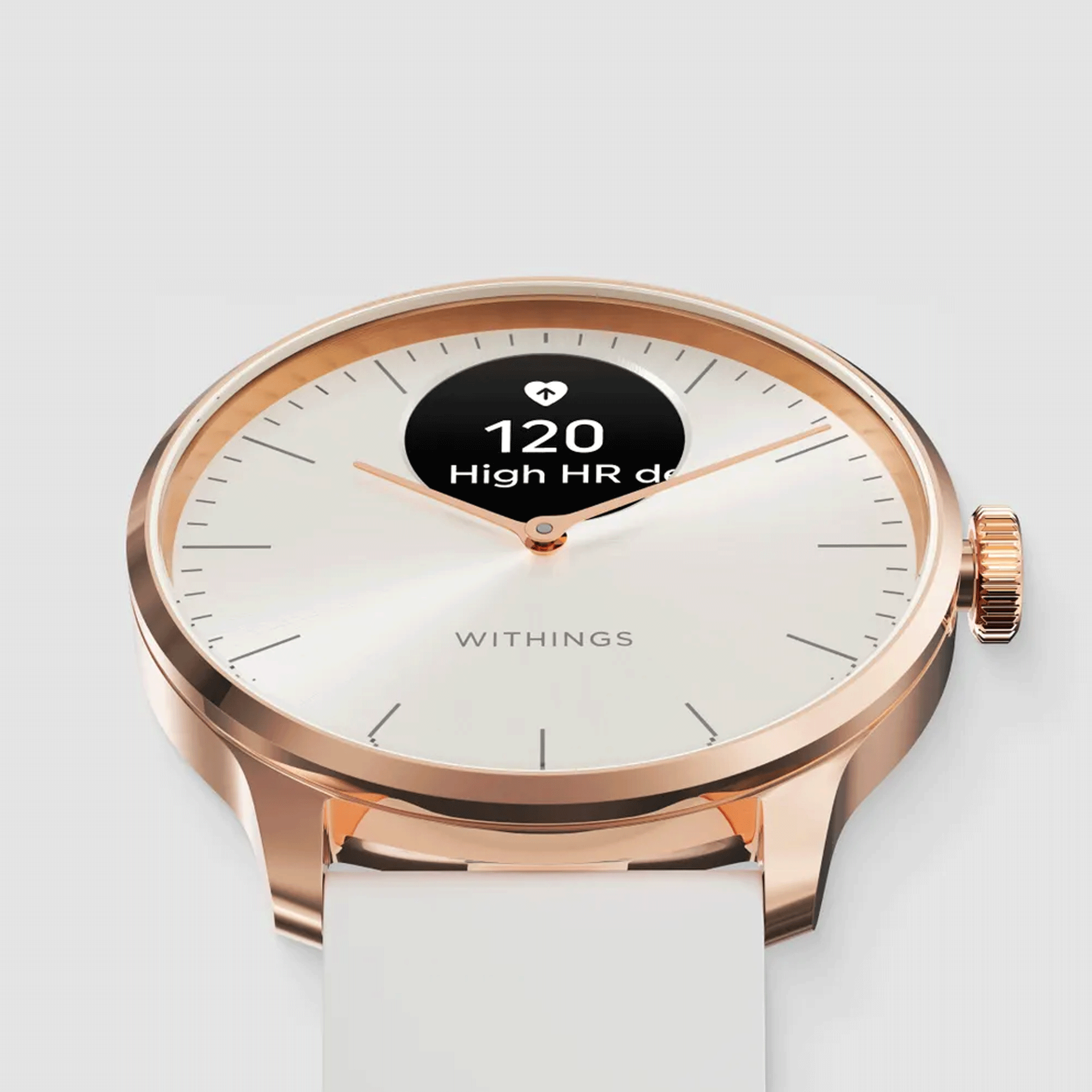 Montre connectée Withings ScanWatch Light cadran sable bracelet silicone sable 37 mm WSW L ROWHI