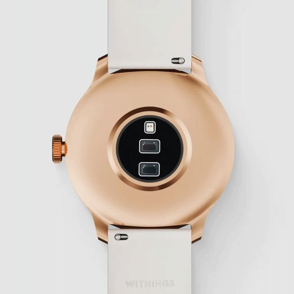 Montre connectée Withings ScanWatch Light cadran sable bracelet silicone sable 37 mm WSW L ROWHI
