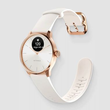 Montre connectée Withings ScanWatch Light cadran sable bracelet silicone sable 37 mm WSW L ROWHI