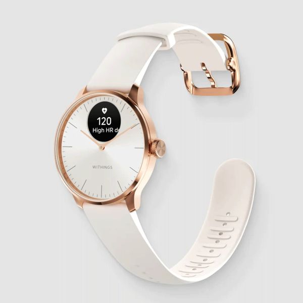 Montre connectée Withings ScanWatch Light cadran sable bracelet silicone sable 37 mm WSW L ROWHI