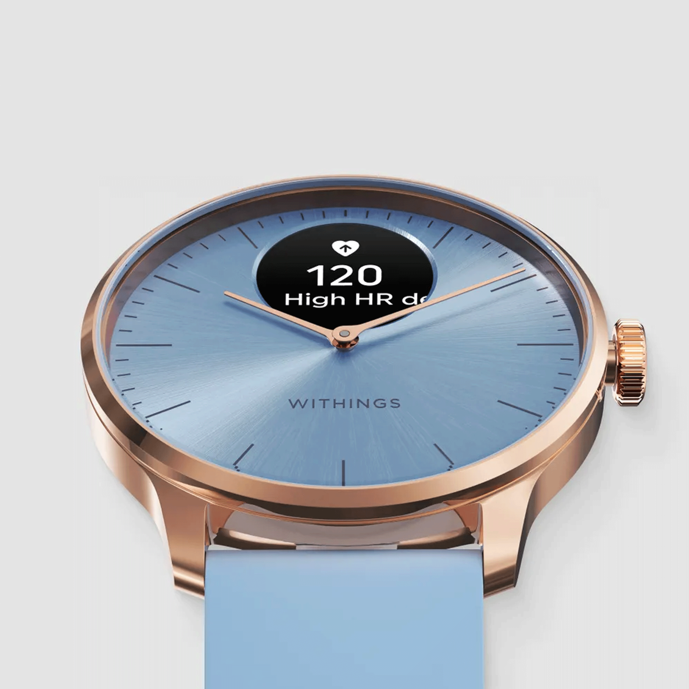 Montre connectée Withings ScanWatch Light cadran bleu bracelet silicone bleu 37 mm WSW L ROBLU