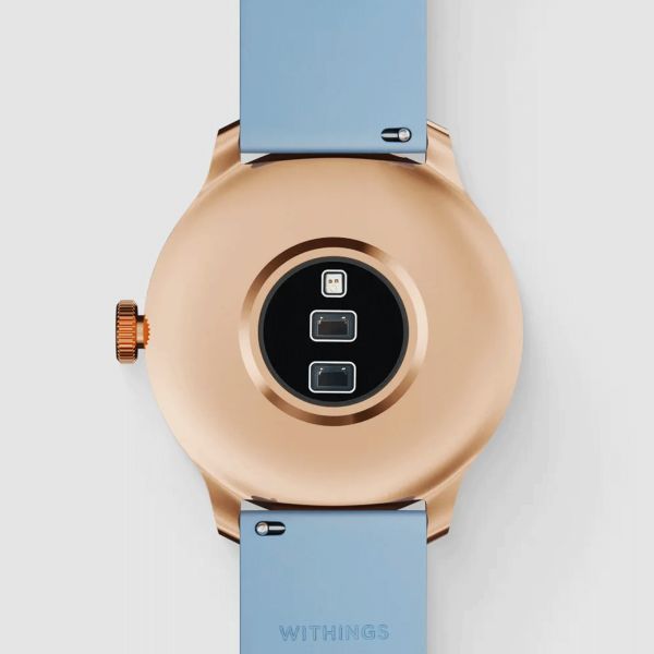 Withings ScanWatch Light connected watch blue dial blue silicone strap 37 mm WSW L ROBLU