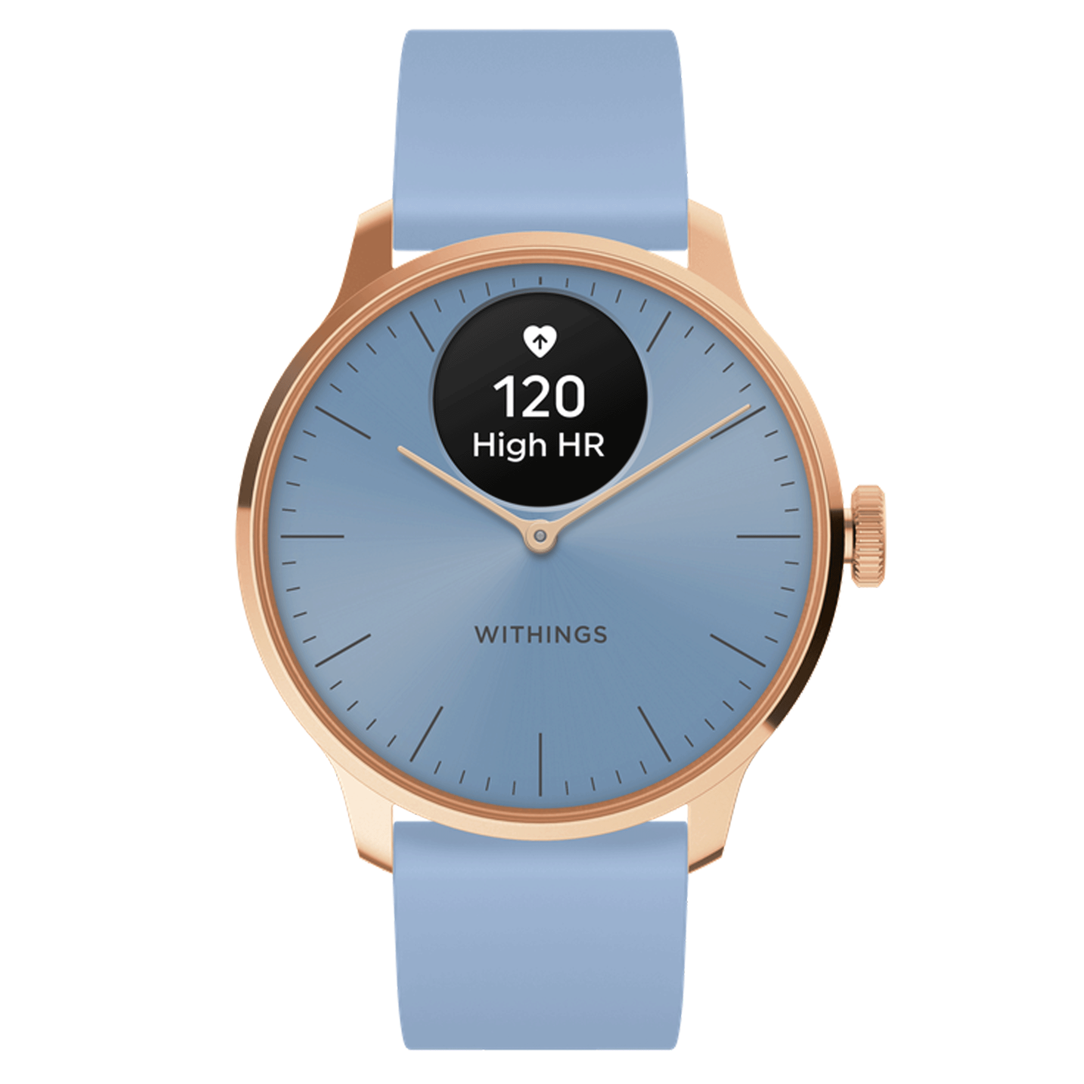 Montre connectée Withings ScanWatch Light cadran bleu bracelet silicone bleu 37 mm WSW L ROBLU