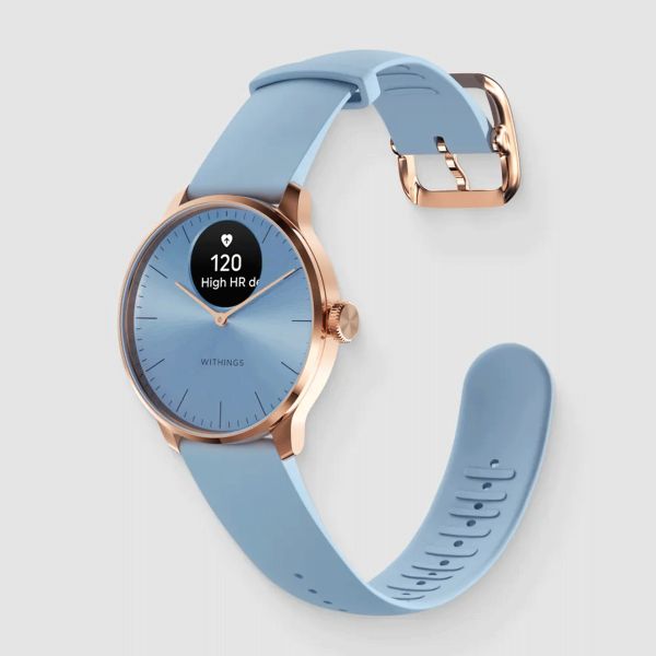Montre connectée Withings ScanWatch Light cadran bleu bracelet silicone bleu 37 mm WSW L ROBLU