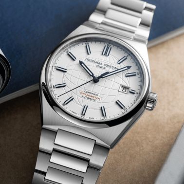 Frédérique Constant Highlife automatic COSC white dial steel bracelet 39 mm