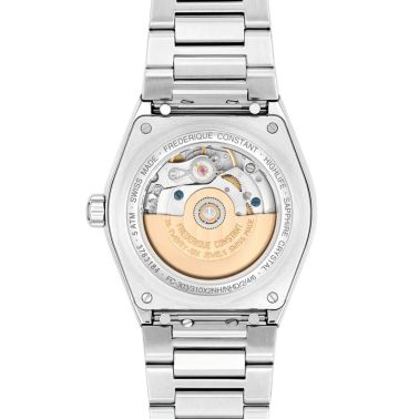 Frédérique Constant Highlife Ladies automatic pink dial steel bracelet 34 mm