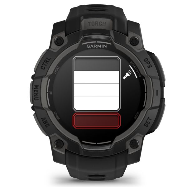 Garmin Instinct 3 AMOLED watch with black silicone strap Limited Edition 45 mm