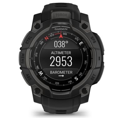 Garmin Instinct 3 AMOLED watch with black silicone strap Limited Edition 45 mm
