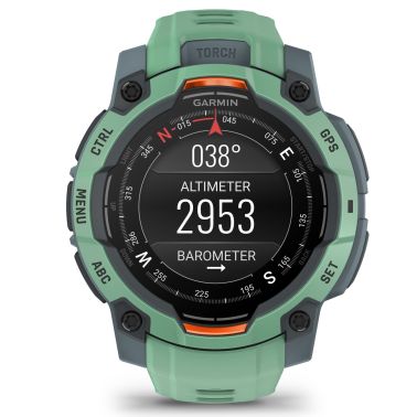 Garmin Instinct 3 AMOLED watch with water-green silicone strap Limited Edition 45 mm