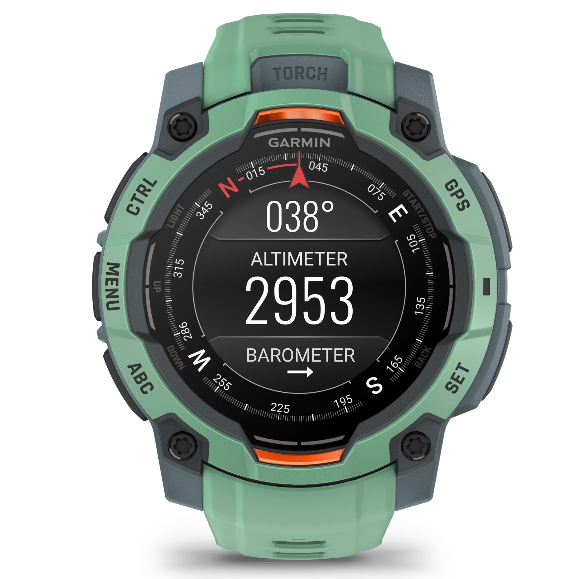 Garmin Instinct 3 AMOLED watch with water-green silicone strap Limited Edition 45 mm