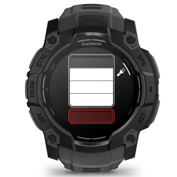Montre Garmin Instinct 3 AMOLED bracelet silicone gris charbon 50 mm