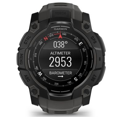 Garmin Instinct 3 AMOLED watch charcoal grey silicone strap 50 mm