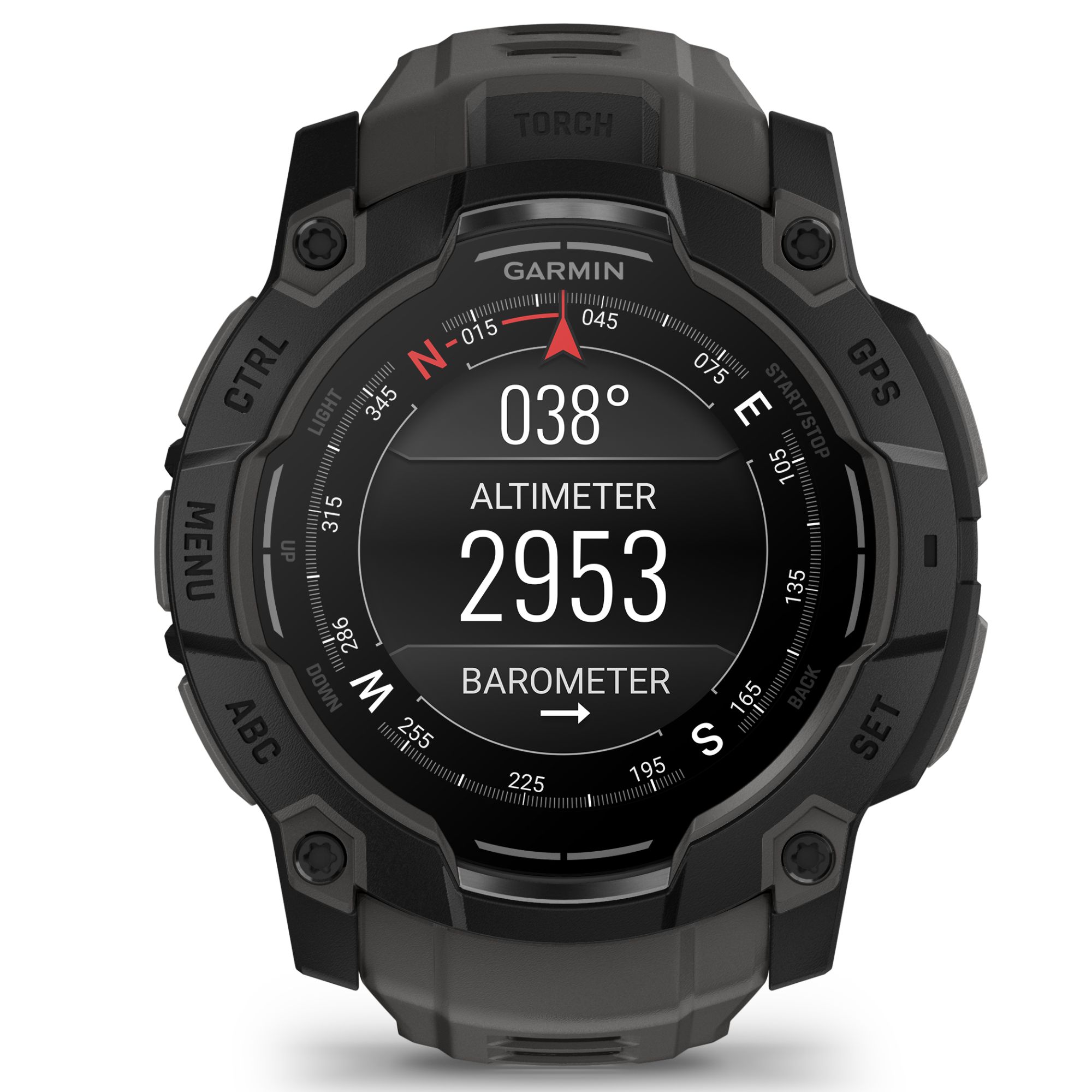 Garmin Instinct 3 AMOLED watch charcoal grey silicone strap 50 mm