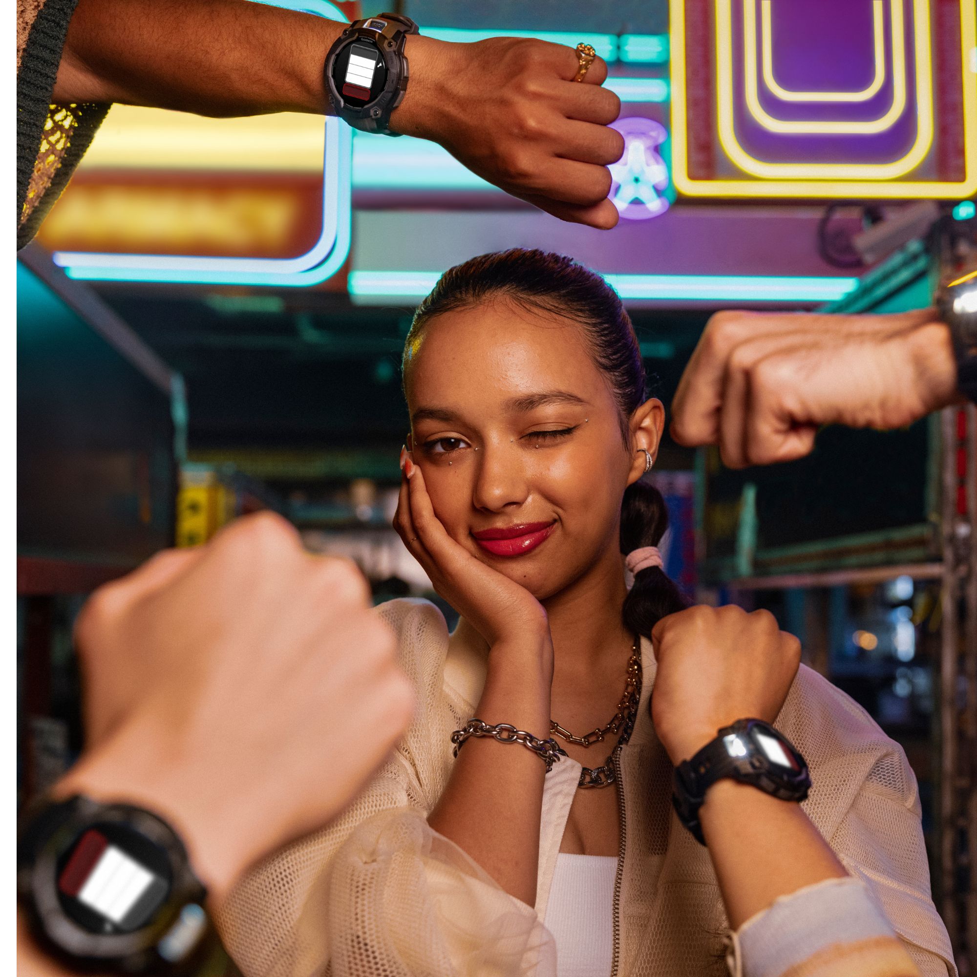 Garmin Instinct 3 AMOLED watch charcoal grey silicone strap 50 mm