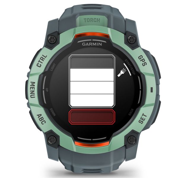 Garmin Instinct 3 AMOLED watch with twilight blue silicone strap Limited Edition 50 mm