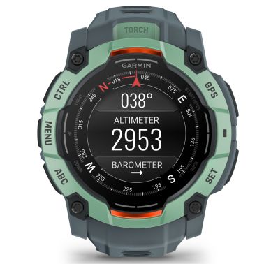 Garmin Instinct 3 AMOLED watch with twilight blue silicone strap Limited Edition 50 mm