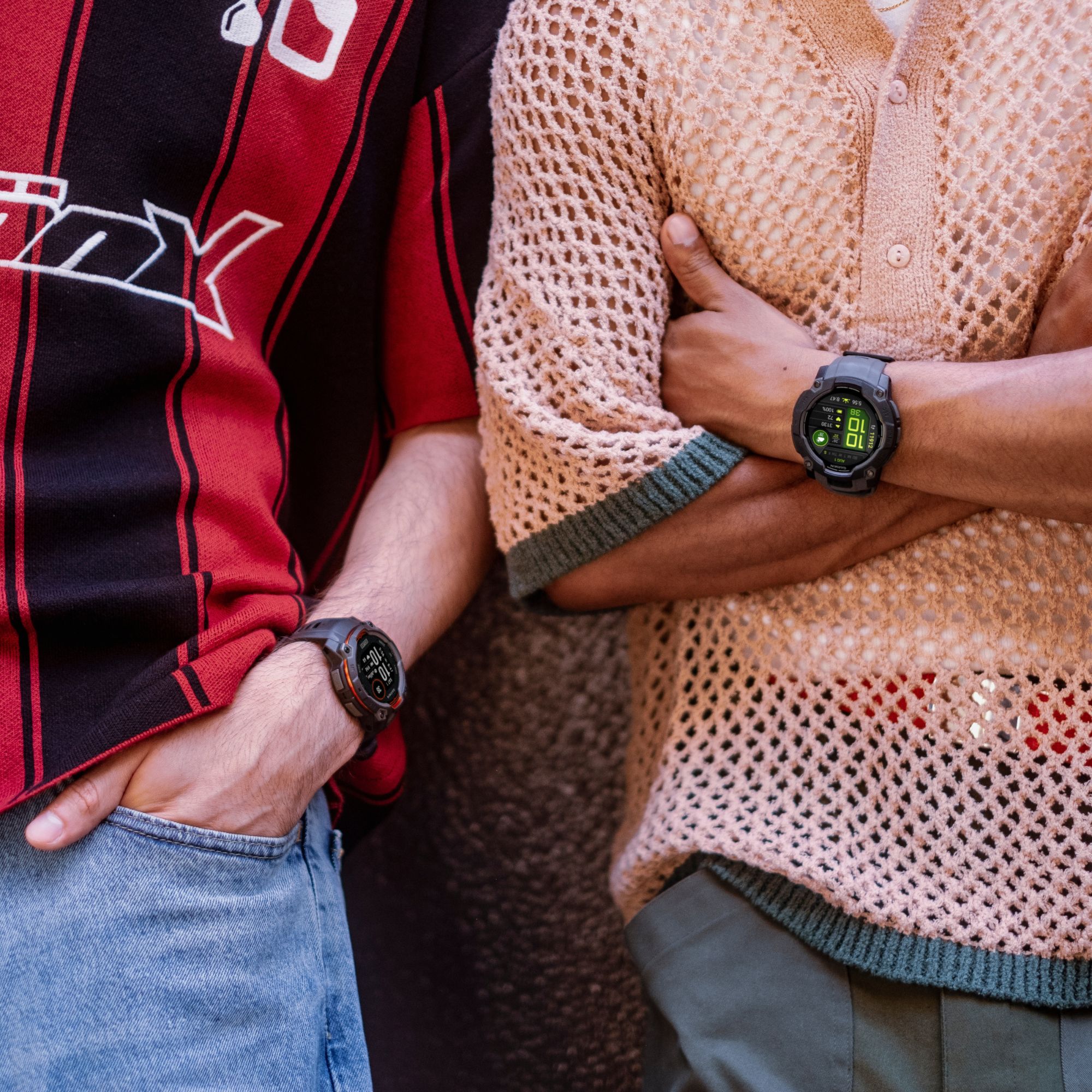 Garmin Instinct 3 AMOLED watch with twilight blue silicone strap Limited Edition 50 mm