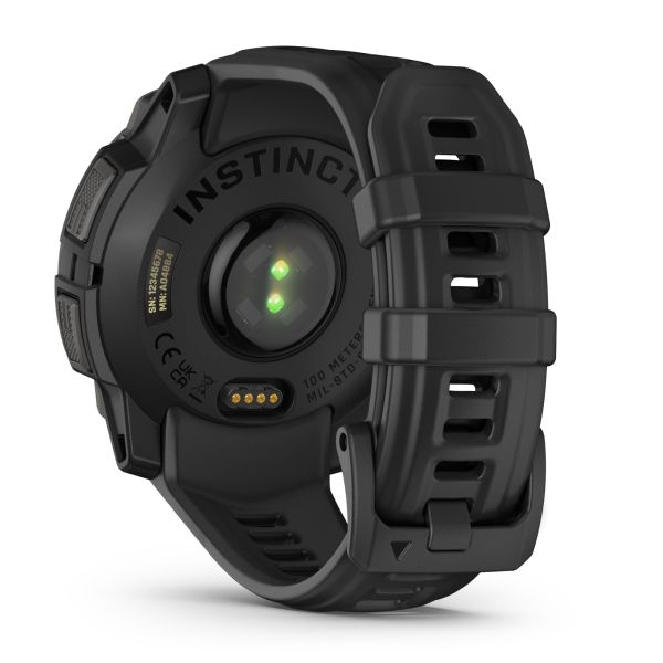 Garmin Instinct 3 AMOLED watch with black silicone strap Limited Edition 45 mm