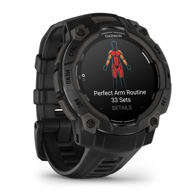Garmin Instinct 3 AMOLED watch with black silicone strap Limited Edition 45 mm
