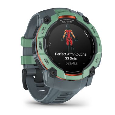 Garmin Instinct 3 AMOLED watch with twilight blue silicone strap Limited Edition 50 mm