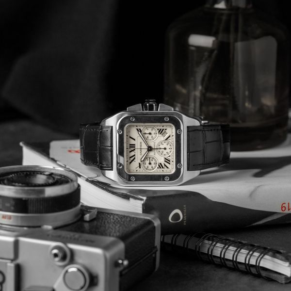 Cartier Santos 100 XL chronograph automatic 40 x 40 mm Full Set 2007