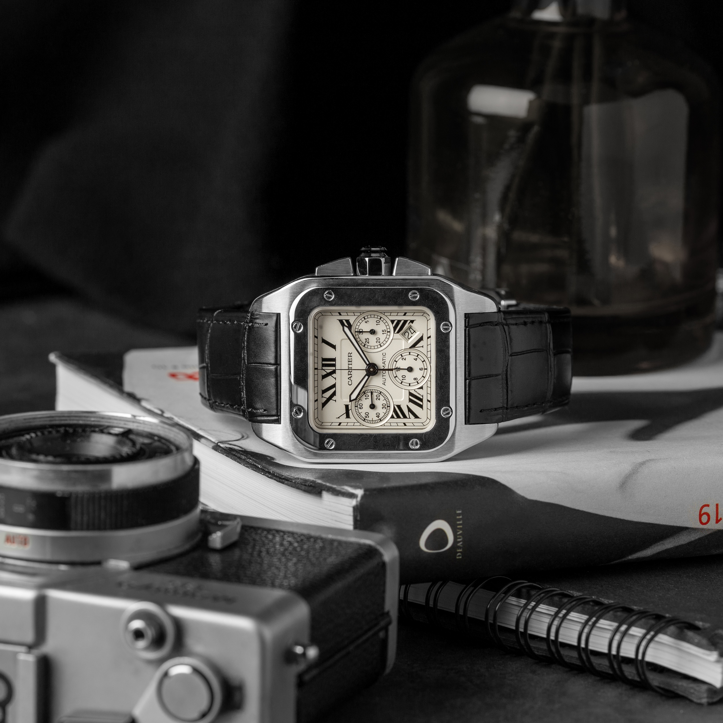 Cartier Santos 100 XL chronograph automatic 40 x 40 mm Full Set 2007