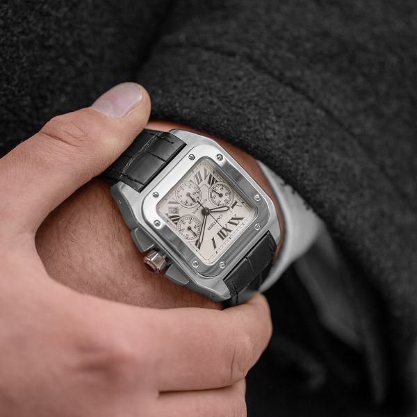 Cartier Santos 100 XL chronograph automatic 40 x 40 mm Full Set 2007