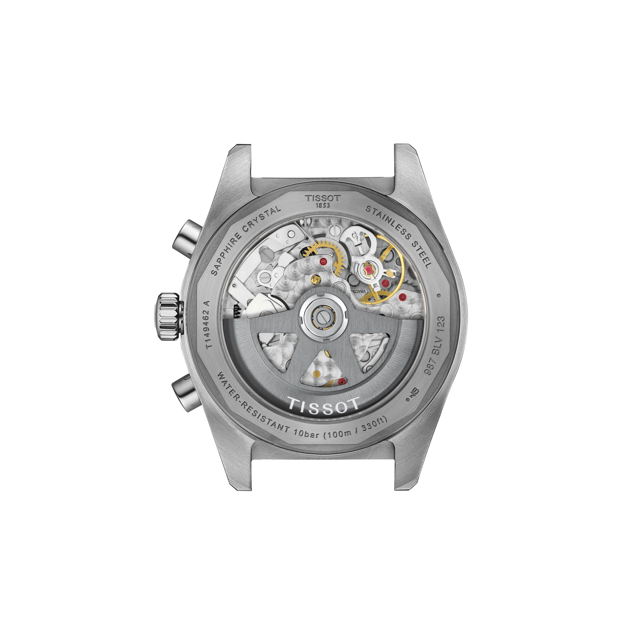 Tissot T-Sport PR516 automatic chronograph watch banc dial steel bracelet 41 mm T149.462.11.011.00