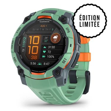 Garmin Instinct 3 AMOLED watch with water-green silicone strap Limited Edition 45 mm
