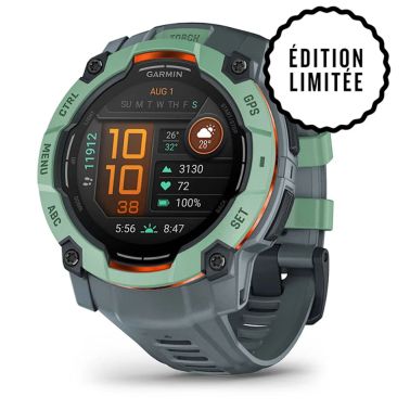 Garmin Instinct 3 AMOLED watch with twilight blue silicone strap Limited Edition 50 mm