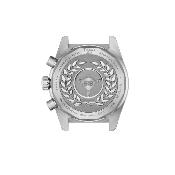 Tissot T-Sport PR516 chronograph quartz watch black dial stainless steel bracelet pvd rose gold 40 mm T149.417.22.051.01