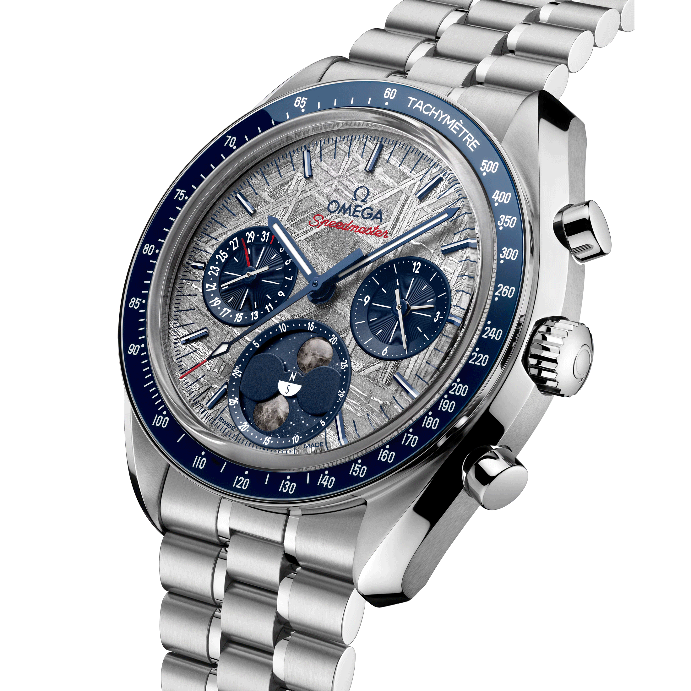 Omega Speedmaster Moonphase Co-Axial Master Chronometer Meteorite watch 43 mm 304.30.43.52.06.001