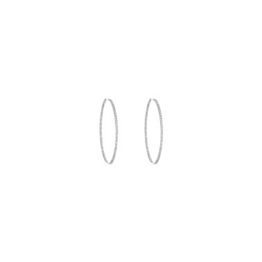 Créoles Messika New Gatsby S en or blanc et diamants