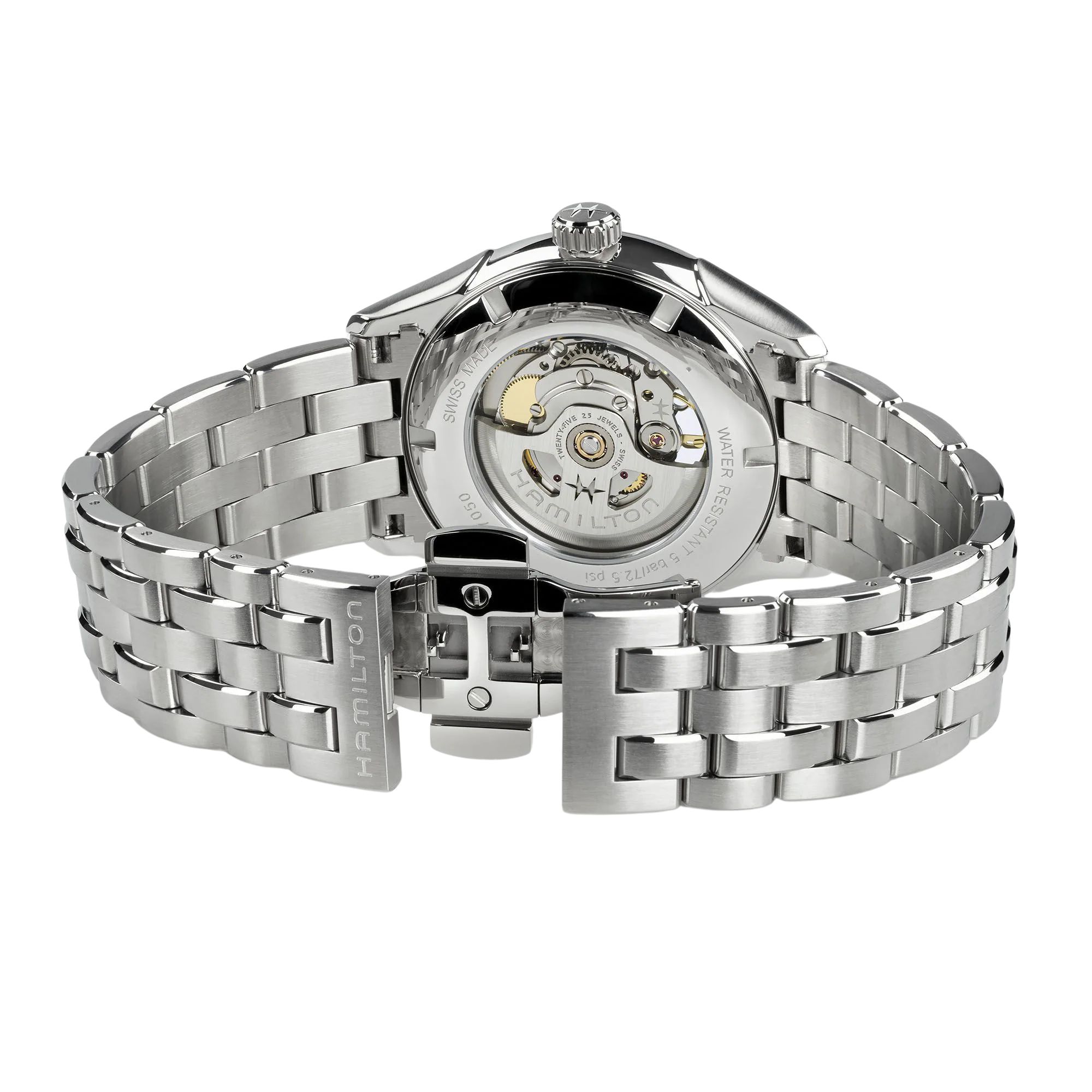 Hamilton Jazzmaster Open Heart Auto sparkling blue dial steel bracelet 42 mm