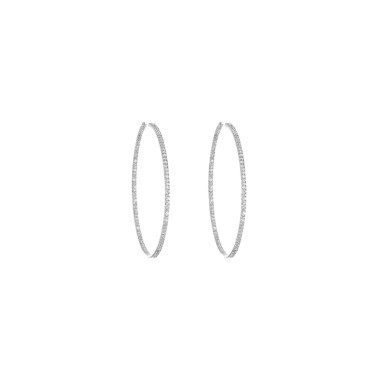 Créoles Messika New Gatsby S en or blanc et diamants