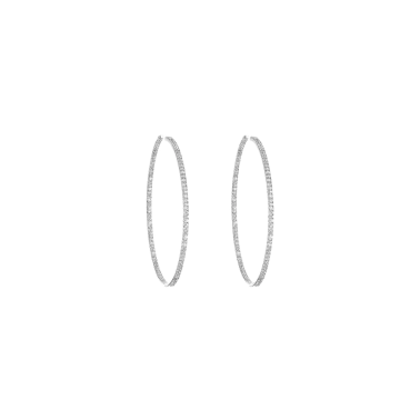 Créoles Messika New Gatsby S en or blanc et diamants