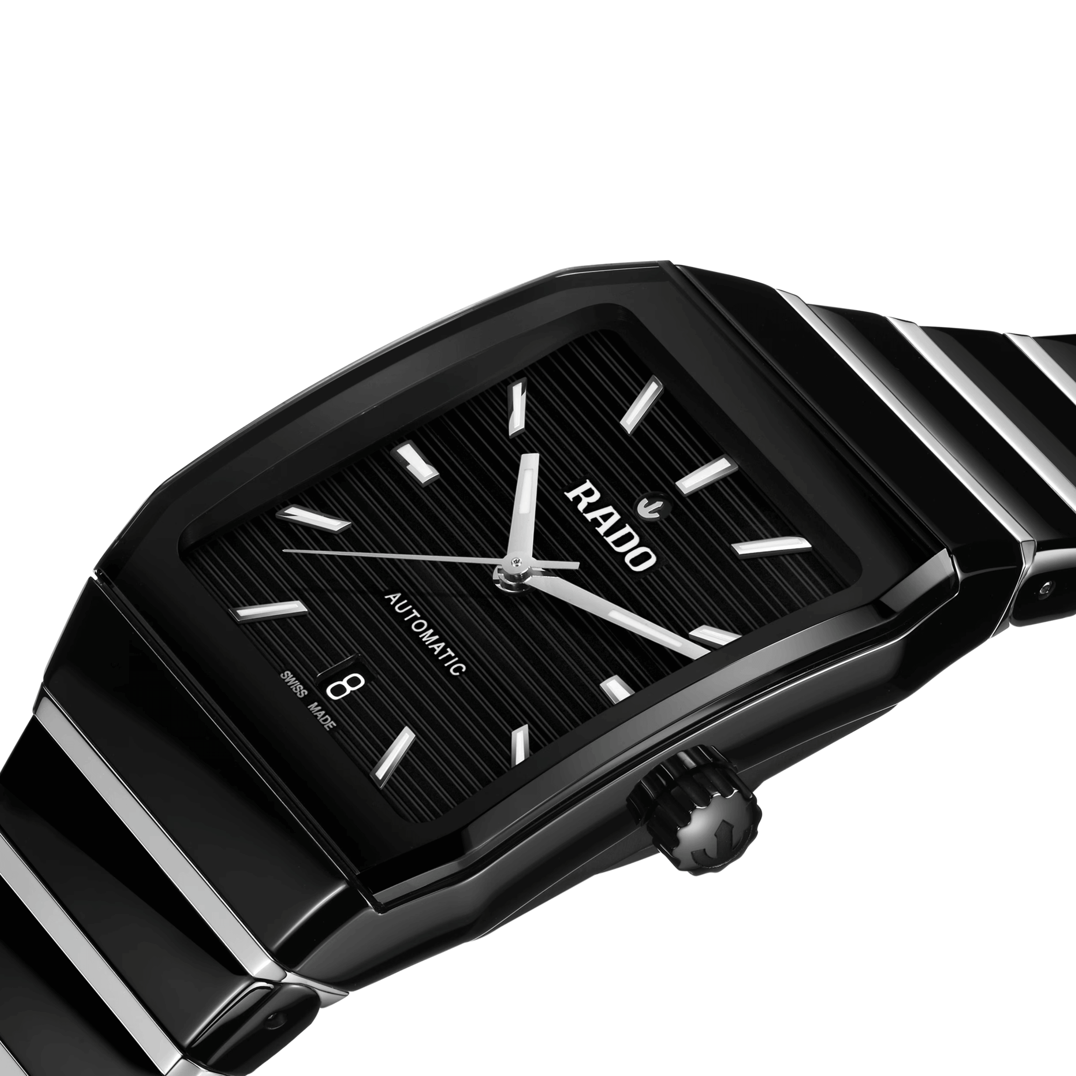 Rado Anatom automatic watch black dial steel bracelet and black ceramic 32.5 mm R10201152