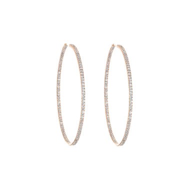 Créoles Messika New Gatsby M en or rose et diamants