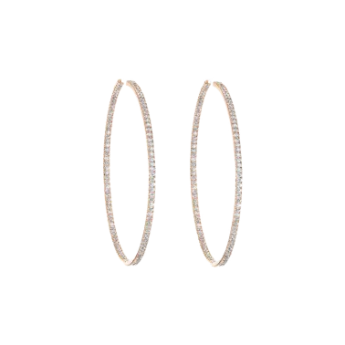 Créoles Messika New Gatsby M en or rose et diamants