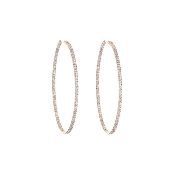 Créoles Messika New Gatsby M en or rose et diamants