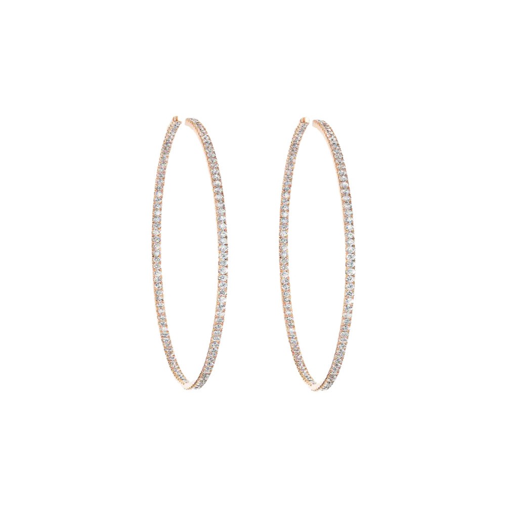 Créoles Messika New Gatsby M en or rose et diamants