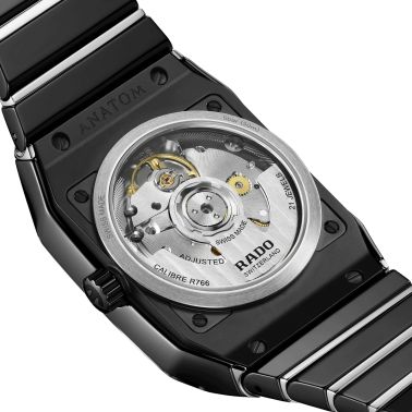 Rado Anatom automatic watch black dial steel bracelet and black ceramic 32.5 mm R10201152