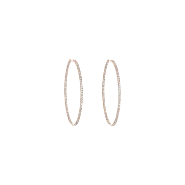 Créoles Messika New Gatsby M en or rose et diamants