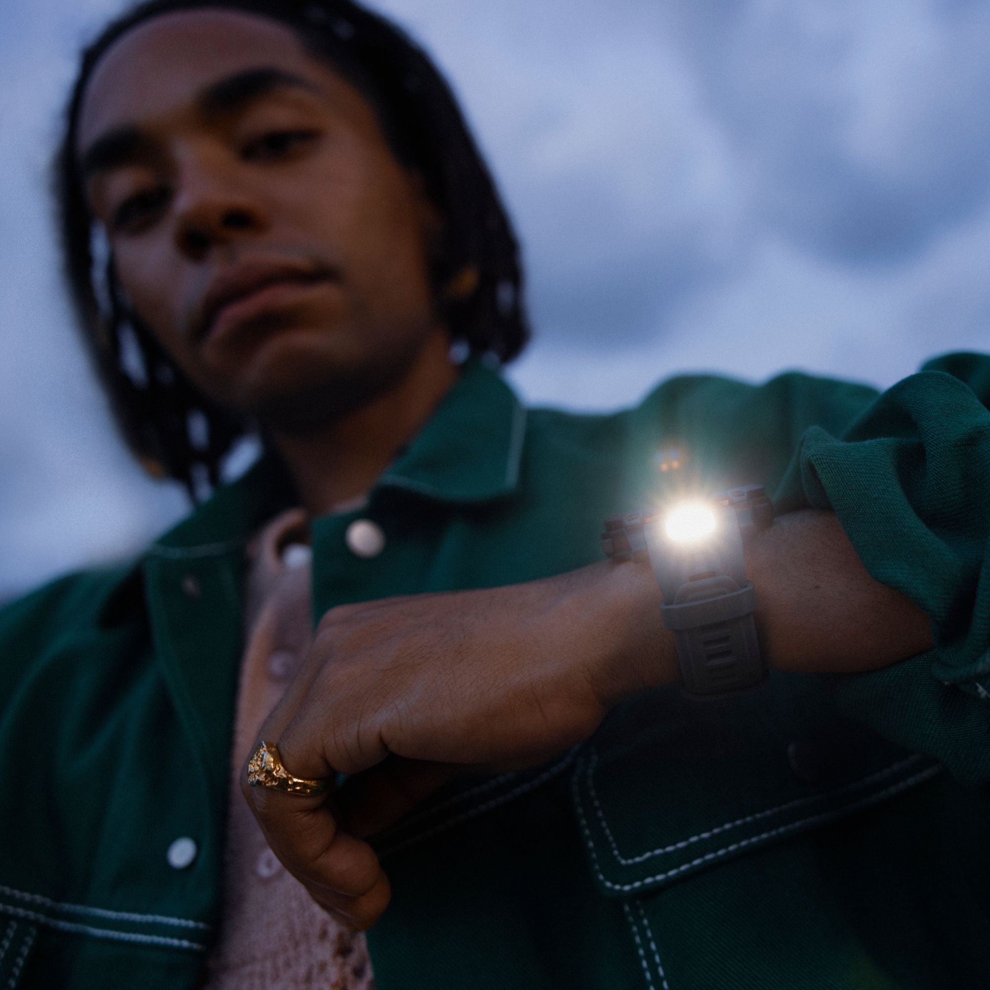 Garmin Instinct 3 AMOLED watch with black silicone strap Limited Edition 45 mm